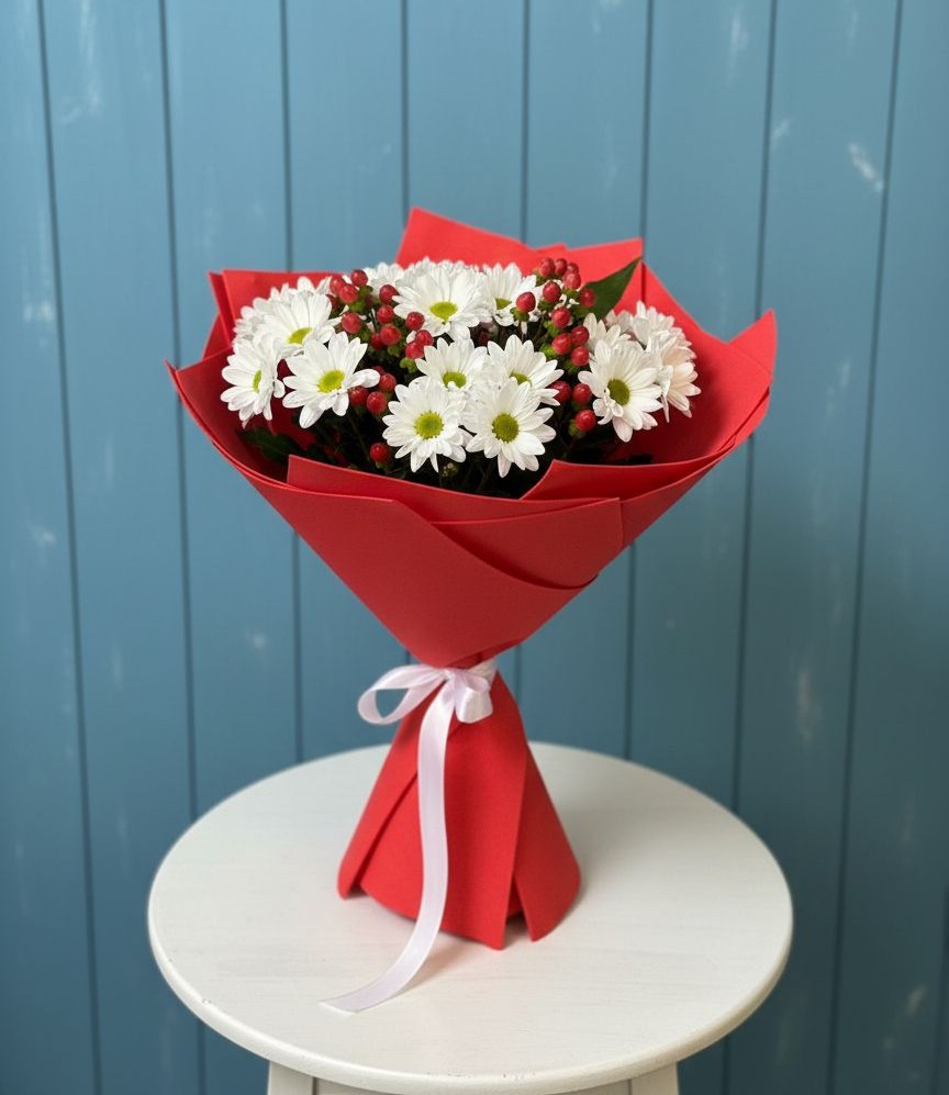 Букет цветов из: Хризантемы в Приморье