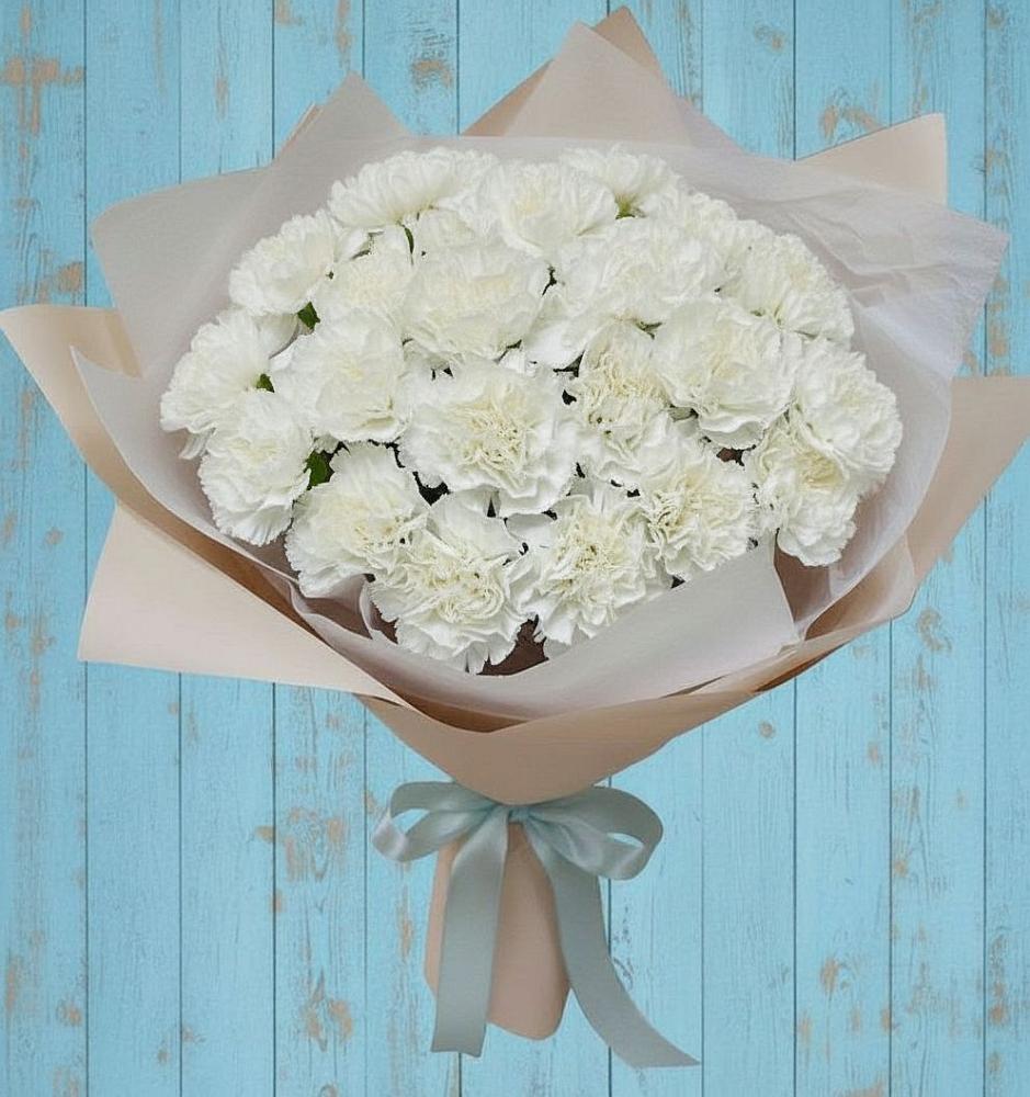 Букет цветов из: Гвоздики в Приморье