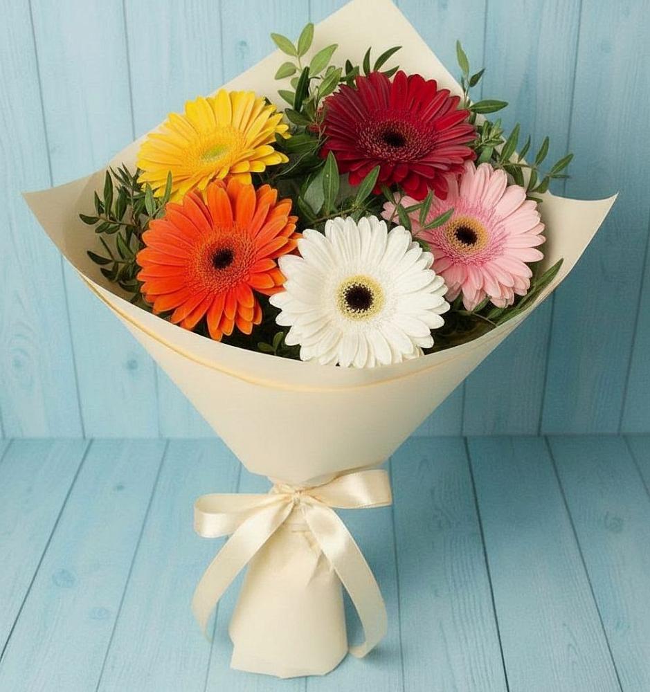 Букет цветов из: Герберы в Приморье