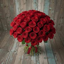 Букет 55 Красных роз Фридом #REPLACE_PRED# Приморье