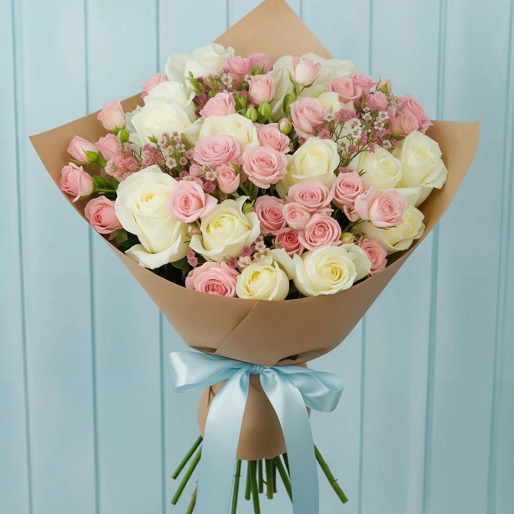 Букет цветов из: Розы в Приморье