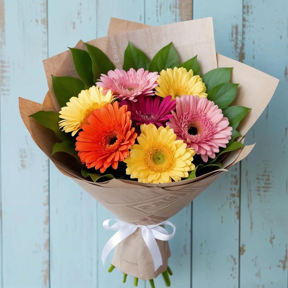 Букет цветов из: Герберы в Приморье