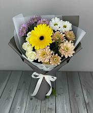 Букет цветов из:  Розы, Герберы и Хризантемы #REPLACE_PRED# Приморье