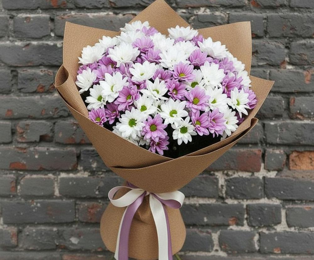 Букет цветов из: Хризантемы в Приморье