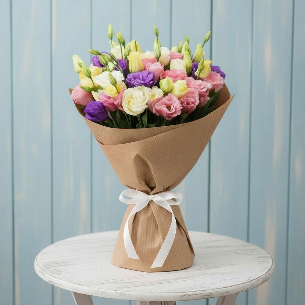 Букет цветов из: Лизиантусы в Приморье