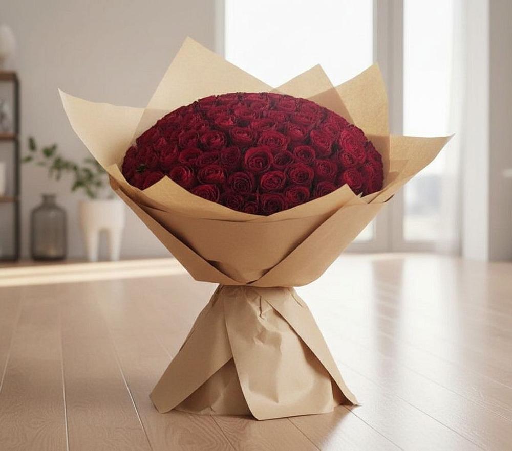Букет 101 Красная роза в Приморье