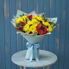 Букет цветов из:  Альстромерии и Хризантемы #REPLACE_PRED# Приморье