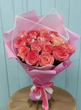 Букет 15 Розовых роз Равель в Приморье