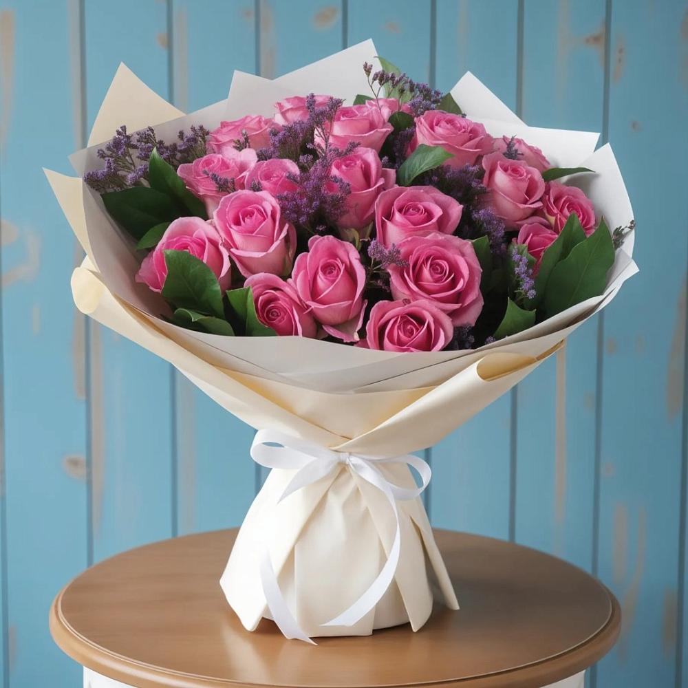 Букет цветов из: Розы в Приморье