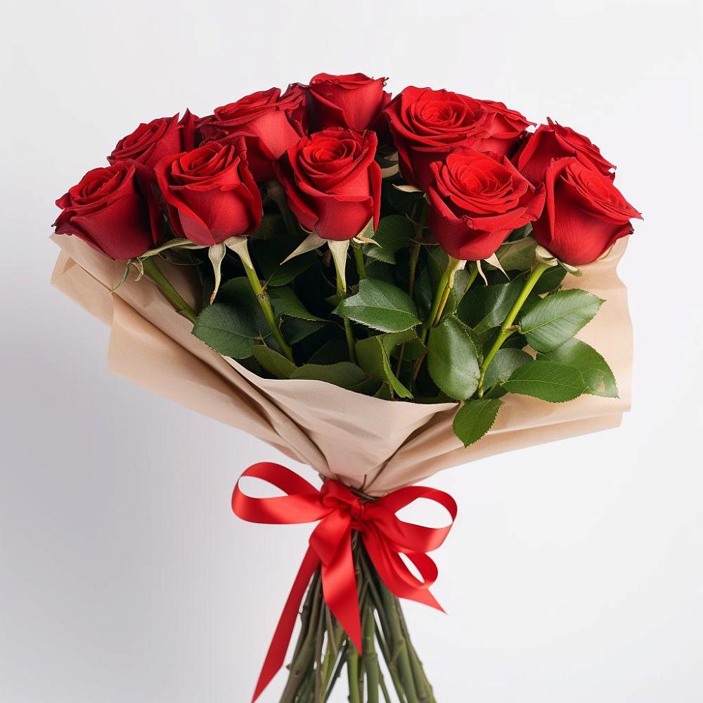Букет 11 Красных роз Эдлесс Лав в Приморье