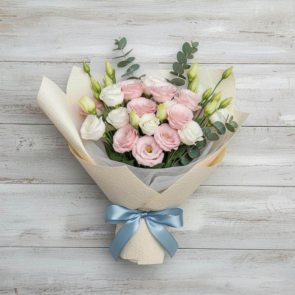 Букет цветов из: Лизиантусы в Приморье